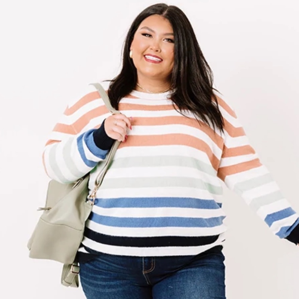 Super soft striped boutique sweater!